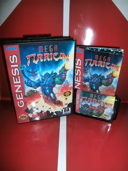 Mega Turrican su rankiniu vadovas + mažmeninės langelyje 16 bitų MD kortele Sega MegaDrive už Genesis