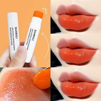 Korėjos Apelsinų Lūpų Drėkina Temperatūros Pokyčių Lūpų Balzamas Šilkiniai Drėkina Lūpų Kosmetikos Moterų Makiažas Maquiage Femme