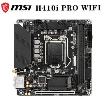 Nauja pagrindinė Plokštė Msi H410i PRO WIFI LGA 1200 DDR4 Atmintis 64GB PCI-E 3.0 M. 2 Mini-ITX MSI Belaidžio 