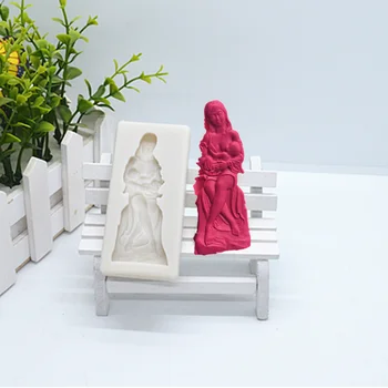 3D Iškilmingai Mergelės Marijos Optikos Silikono minkštus saldainius, Šokolado, Muilo Formos Tortas Apdailos Įrankiai, Virtuvės Kepimo Priedai FM1025