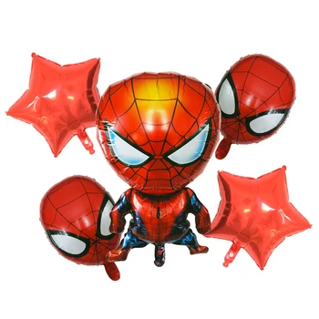 5vnt Superherojus žmogus-Voras Geležinis Žmogus Amerikoje Folija, Balionus, Gimtadienio Prekių Supermenas Oro balioną Vaikų Dienos Žaislai