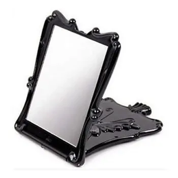 Moterų Portable juodas drugelis rose kosmetikos Black Mados kompaktiškas veidrodis elegantiškas makiažas dovana ekologiško Plastiko veidrodis