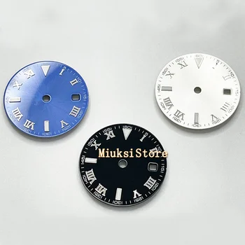 29.2 mm, sidabro/mėlyna/juoda sterilūs dial fitMiyota8205/8215/821A/82 serija Mingzhu DG2813/3804,ETA2836/2824 judėjimas
