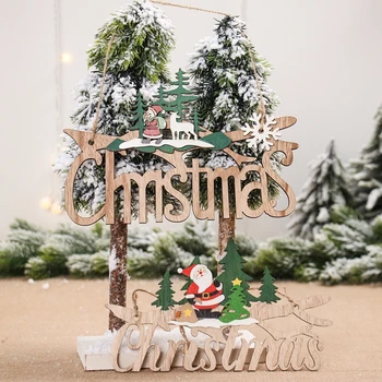 Medinių Kalėdų Pakabukas Kalėdų Dekoracijas Namų 2021 Kalėdų Papuošalai Cristmas Tree Dekoro Navidad Gimdymo Naujųjų Metų 2022