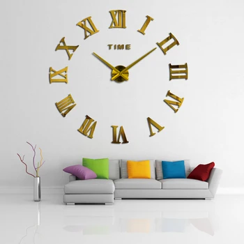 Sieninis Laikrodis Didelis Akrilo Namų Dekoro Modernus Dizainas 3D 