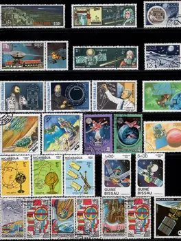 50Pcs/Daug Palydovų Erdvėje Antspaudų Temoje Visi Skirtingi Iš įvairių Šalių, NE Kartoti Pašto ženklai su Pašto Ženklu Filatelijos