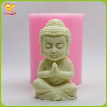 Muilas Pelėsių 3D Dievas Buda Lanksti Silikoninė Forma Derva Saldainiai Žvakė Amatų