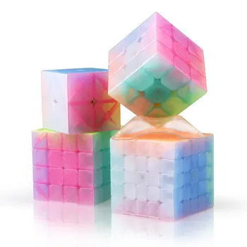 Mielas Saldainiai Spalvų Magija Kubas 3x3x3 4x4x4 SQ1 Profesija Sklandžiai Greitis Puzzel Magic Cube Vaikams Suaugusiųjų Įtempių Žaislai