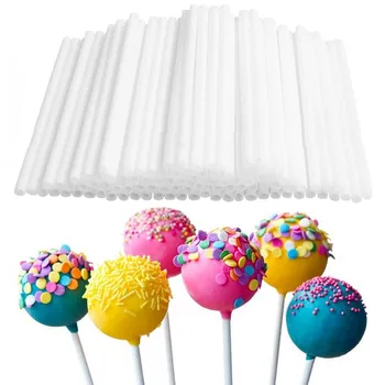 Popieriaus Saldainis Stick Saugus Balto Pyrago Pop Gyvis Lazdos Šokolado, Cukraus Saldainiai Lollypop 