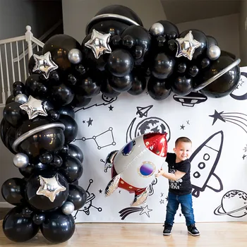 3D Raketų Balionai Astronautas Folija balionas Kosmoso Erdvėlaivį ET Ballon Už Gimtadienio Dekoracijas Berniukas Vaikai Baloons Žaislai