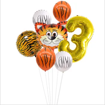 Nauji Karšto Pardavimo Gyvūnų Šalies Balionas Latekso Tigras Aliuminio Plėvelę, Skaitmeninis oro Balionas, Apdailos Vaikų Žaislas