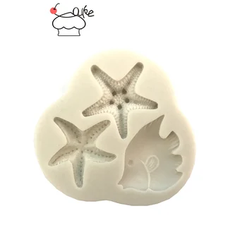 Aouke Formų Jūros Kriauklių silikono formos minkštas pelėsių tortas dekoravimo priemonės šokolado gumpaste pelėsių