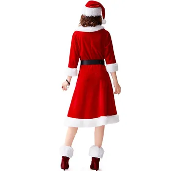 Moterų Kalėdų Santa Claus Cosplay Kostiumų Santa Claus Apranga Kostiumas Karšto Suaugusiųjų Moterų Kalėdos Fancy Dress Kostiumai