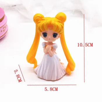 Anime Sailor Moon Pav Anime Statula Mielas Princesė Pyragas Apdaila PVC Veiksmų Skaičius, Surinkimo Modelis Žaislai