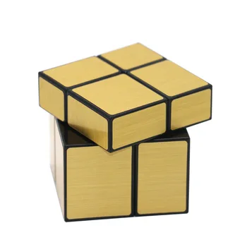 QIYI Sklandžiai Veidrodis 2x2x2 Magic Cube Greičio Įspūdį Streso Atsarginiais 2x2 Kubo Švietimo Žaislai Suaugusiems su Laikikliu