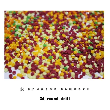 Visiškai Apvalus Deimantas mozaikos vaisių kvadratiniu Diamond siuvinėjimo kryželiu maisto produktų, 